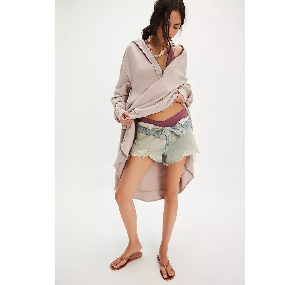 Free People North Sweatshirt Hoodie Tunic Top Oversized Slouchy Cotton L 283870 - Picture 3 of 8